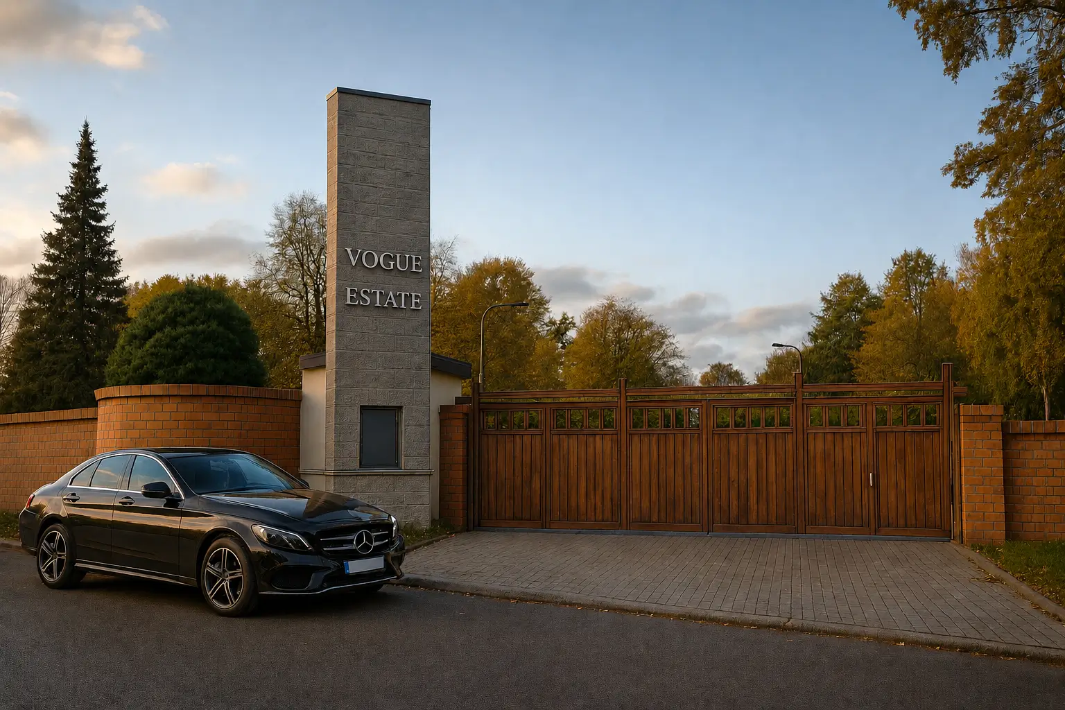 Grand Entrance Boulevard at Vouge Estate